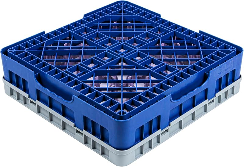 Estante cristal 16 compartimentos soporte vidrio azul