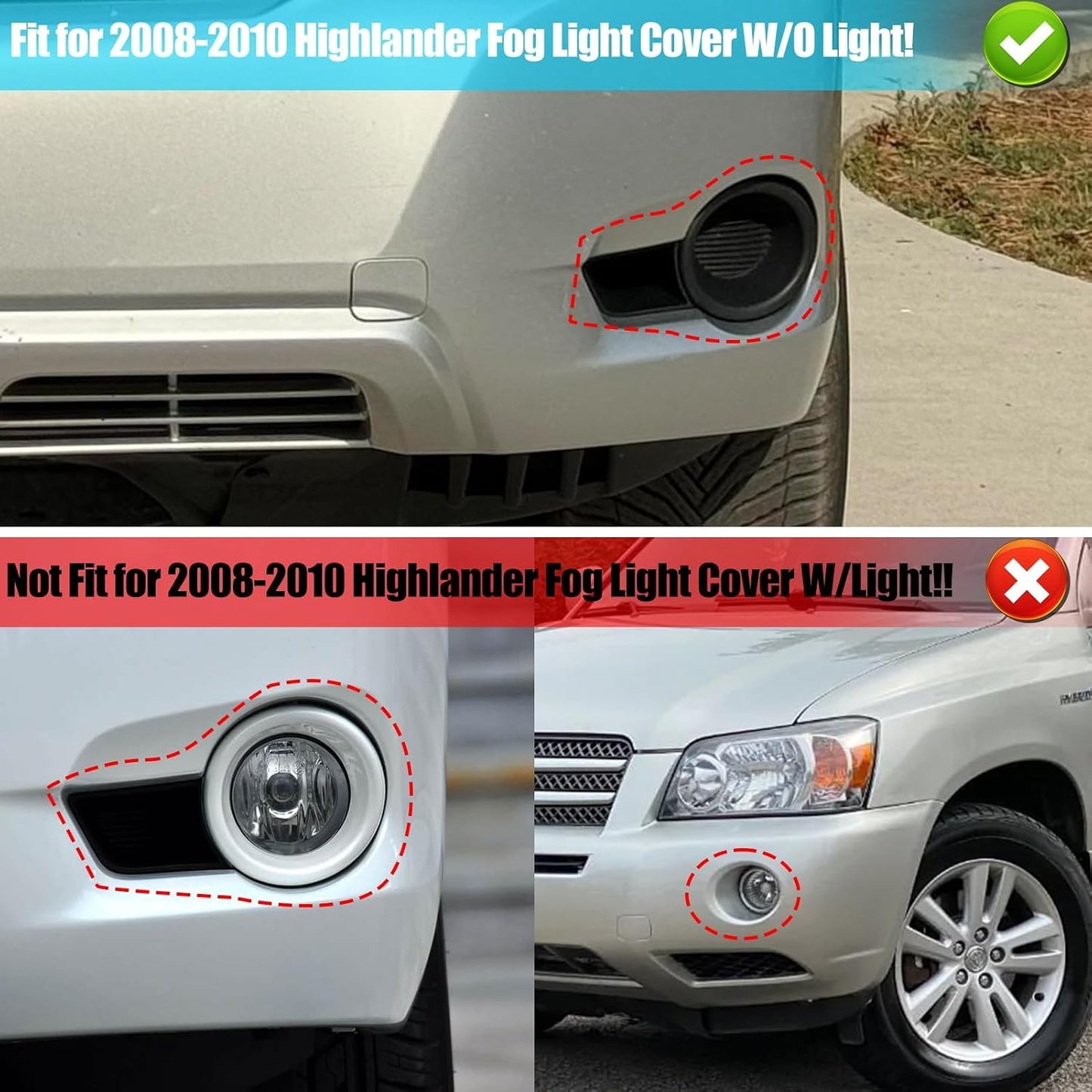 Reemplazo cubierta luz antiniebla Toyota Highlander