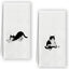 Toallas cocina gato tuxedo 16x24 pulg blanca y negra