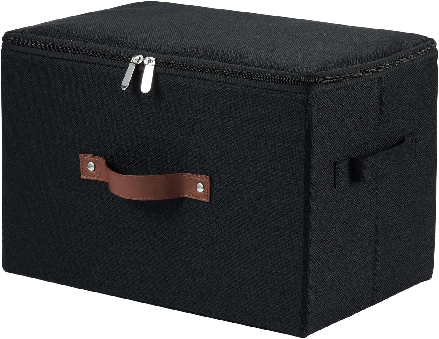 Cajas plegables con cremallera tela algodón lino