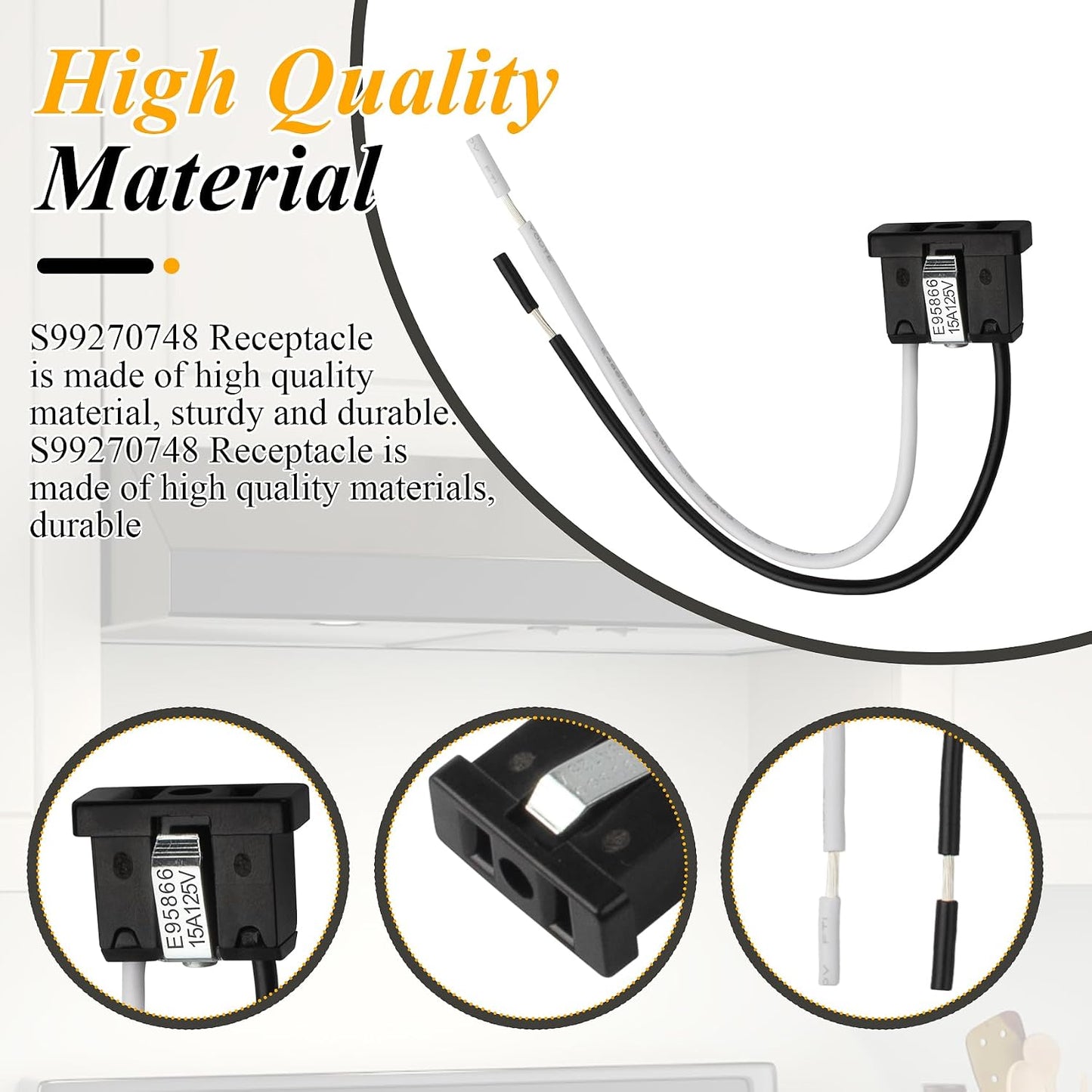 Extractor receptáculo ventilador Broan 15A 125V negro