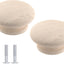 Pomo madera natural para cocina baño y mueble 2 Uds