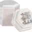 Caja terciopelo anillos compromiso hexagonal