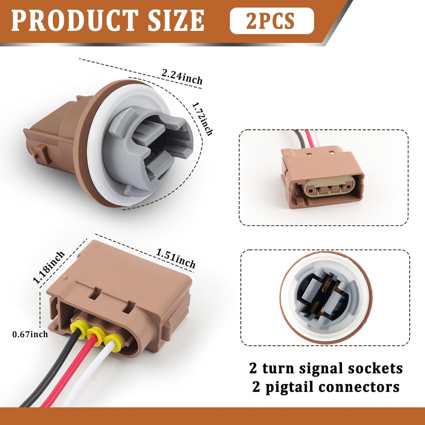 Set 2 enchufes luz trasera comp Ford Lincoln