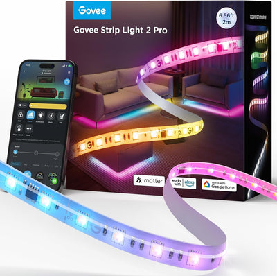 Tira luz LED RGBWWIC 6.56pulg para dormitorio