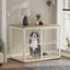 Jaula perros 43pulg 3 puertas mesa auxiliar madera