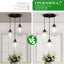 Lámpara techo 3 luces isla cocina comedor negro vidrio