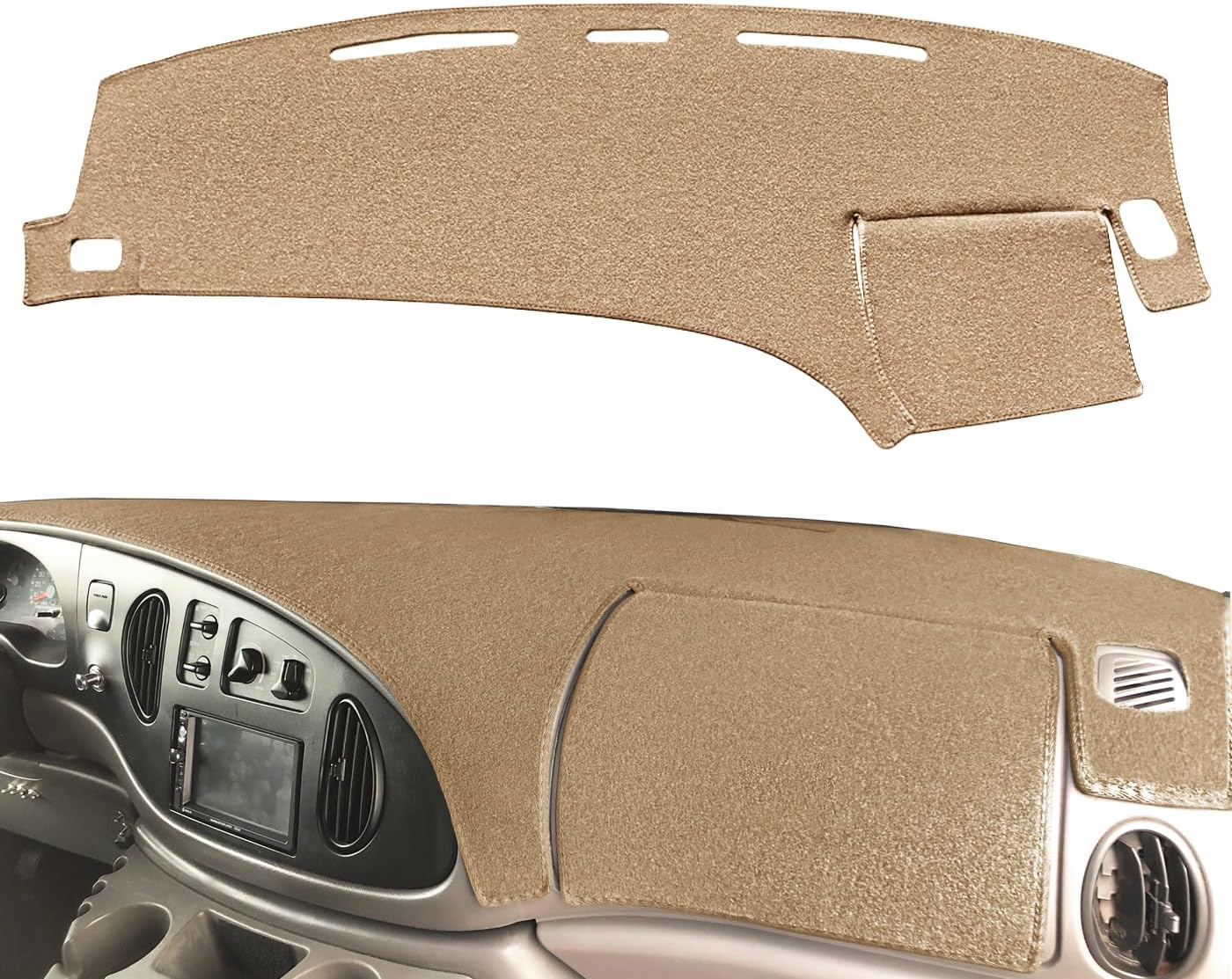 Tapete tablero Ford E150 E250 E350 Econoline Cargo Van beige