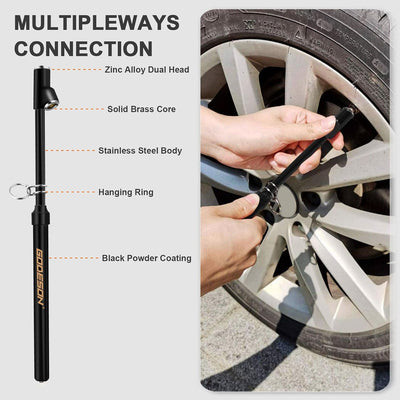 Medidor presión neumáticos doble cabezal 10-150 PSI