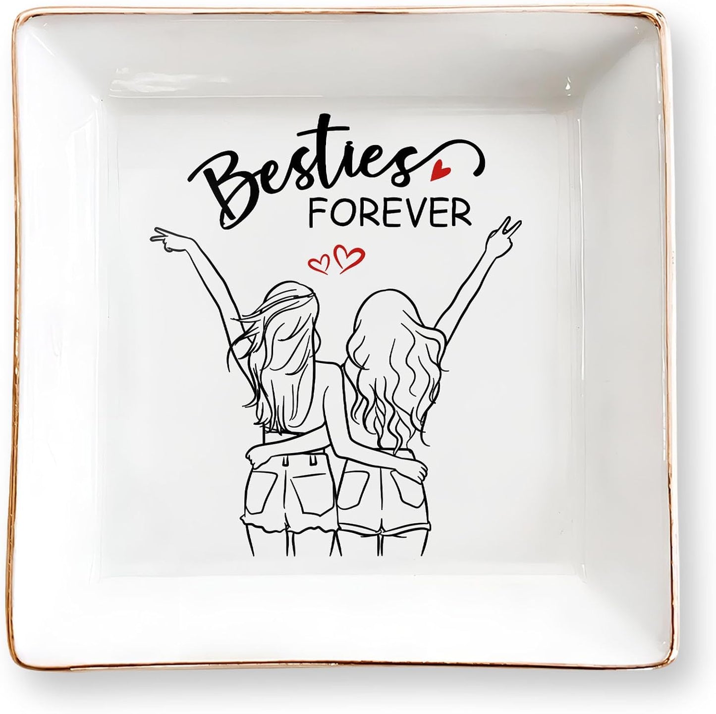 Bandeja cerámica para joyas 4" regalo amiga