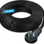 Cable extensión enchufe plano giratorio 360° 50ft negro