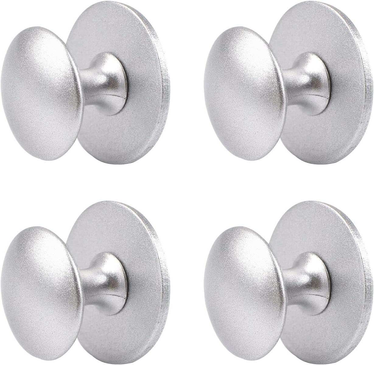 Pomos cajón acero inox 4 tiradores autoadhesivos plateado