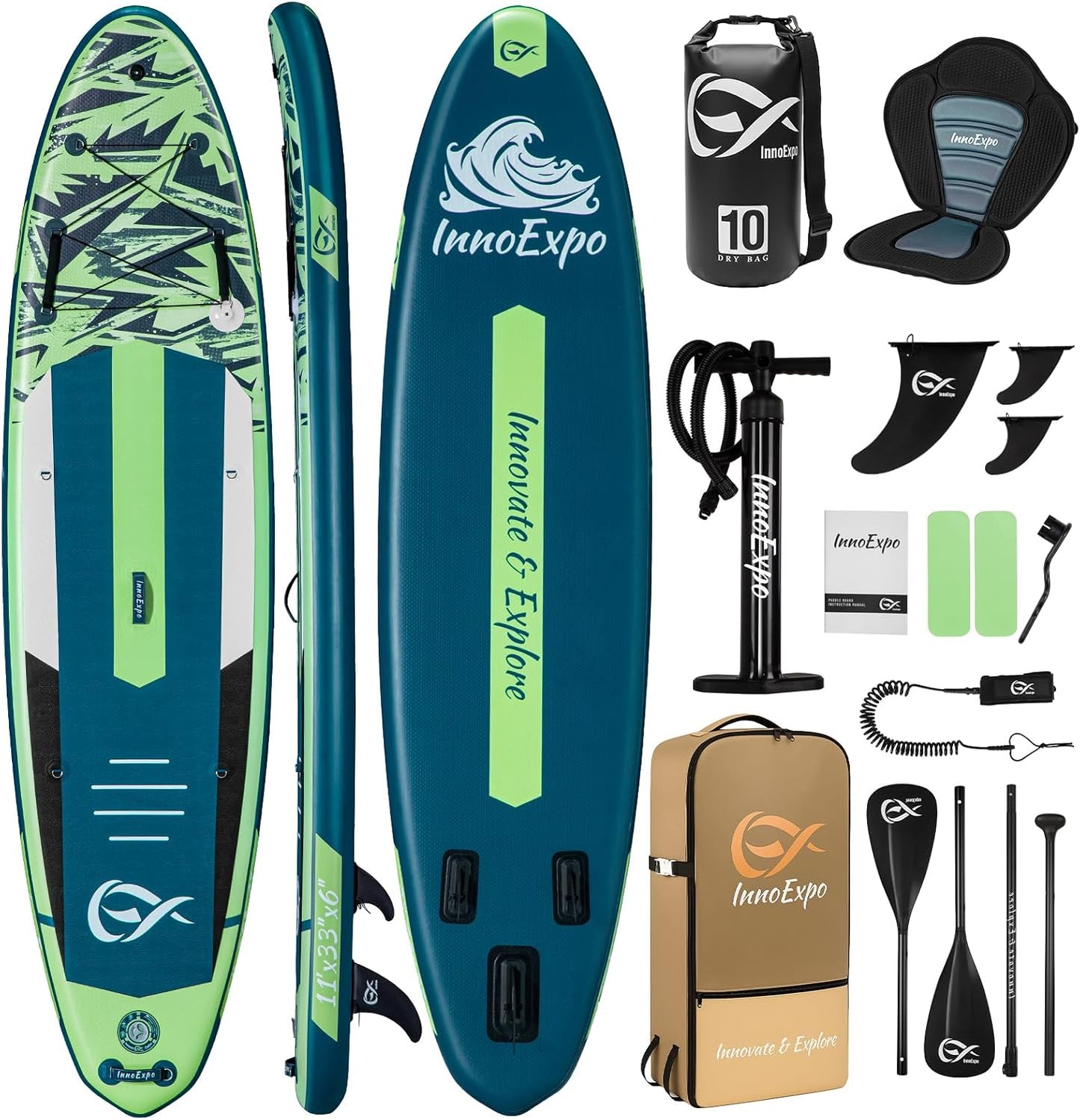 Tabla inflable SUP 11 pies antiderrap jovenes adultos