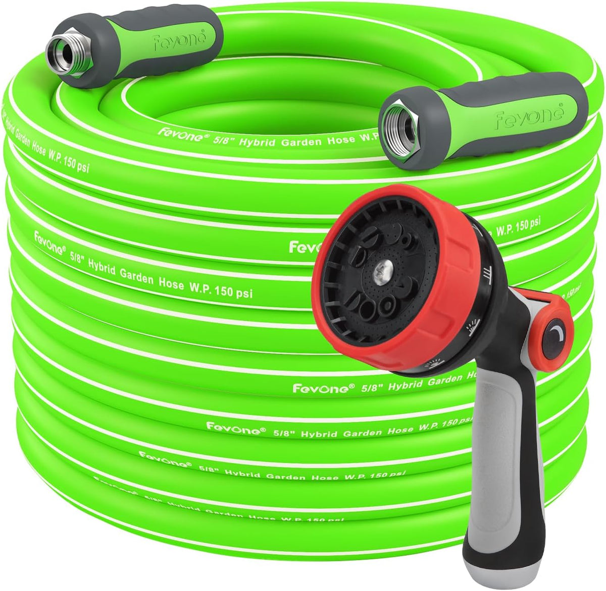 Manguera jardín 75ft x 5/8pulg con boquilla flexible sin torceduras