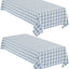 Pack 2 mantel cuadros gingham impermeable 60x120 azul claro
