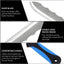 Cuchillo jardín acero inox 7.8" mango azul doble cara