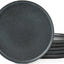 Set 6 platos ensalada 8pulg gres carbón oscuro mate