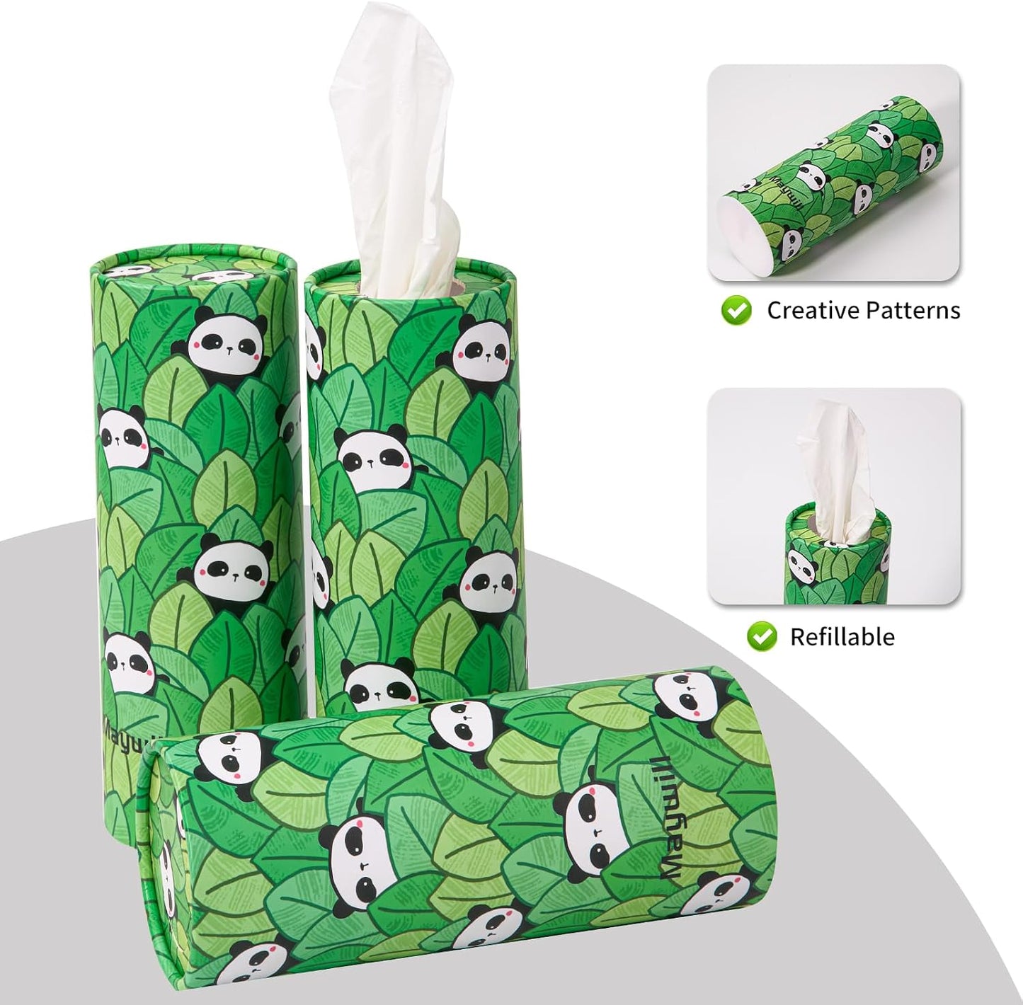 Soporte pañuelos automóvil diseño panda 3