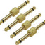 4 Conectores TS Macho 1/4pulg para Pedalera