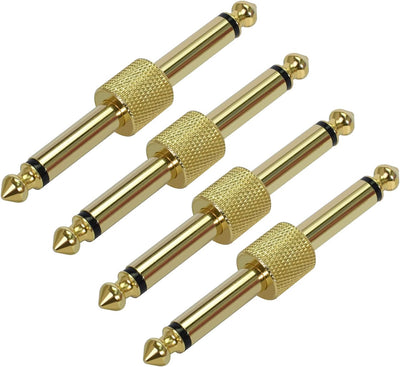 4 Conectores TS Macho 1/4pulg para Pedalera