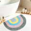 Alfombra baño medio círculo microfibra suave 17.7x27.6pulg