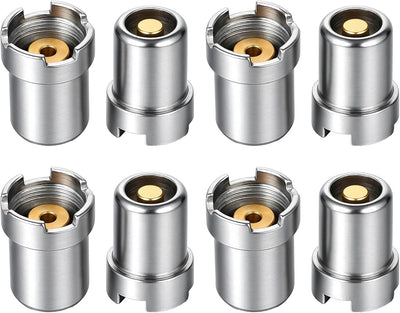 8 Pzas Conectores Anillo Soldadura Rosca Magnética Dorada Universal