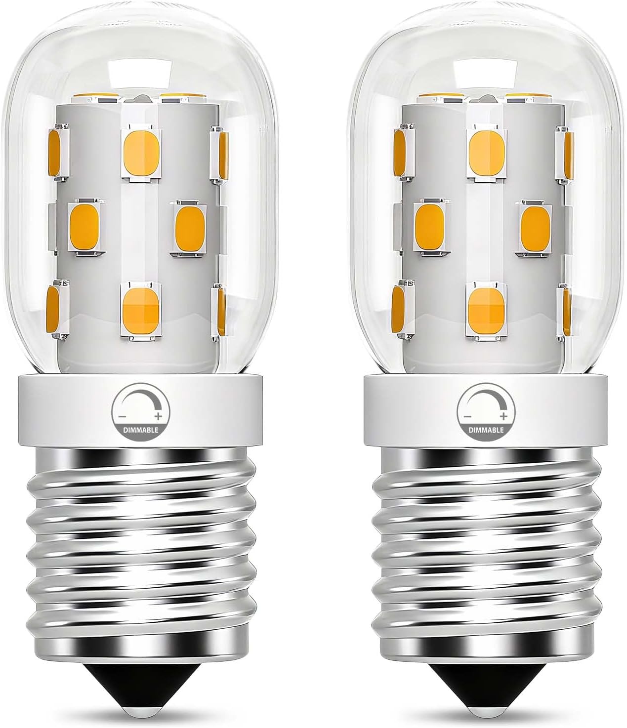 Bombilla LED E17 regulable microondas 3W 3000K paquete 2