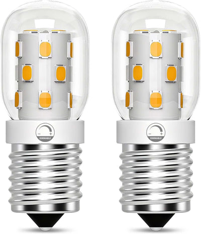 Bombilla LED E17 regulable microondas 3W 3000K paquete 2
