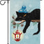 Bandera jardín 12x18pulg doble cara con gato negro