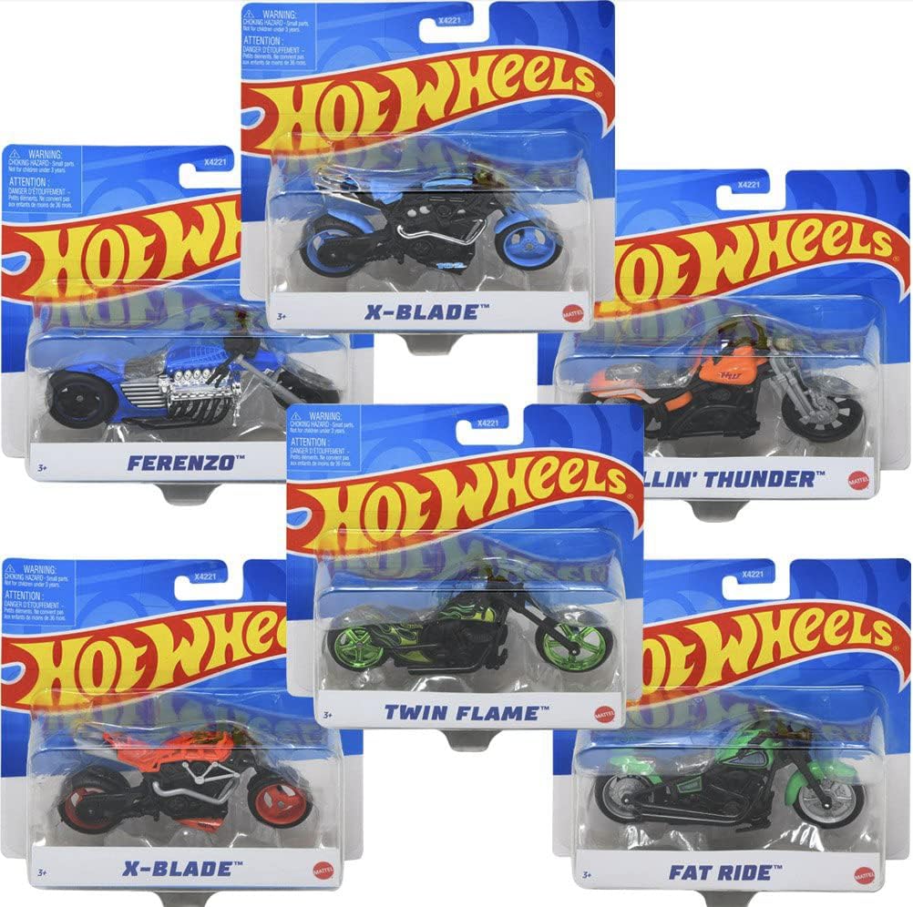 Set 6 motos Hot Wheels X-Blade Fat Ride