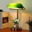 Lámpara escritorio cristal verde LED enchufable