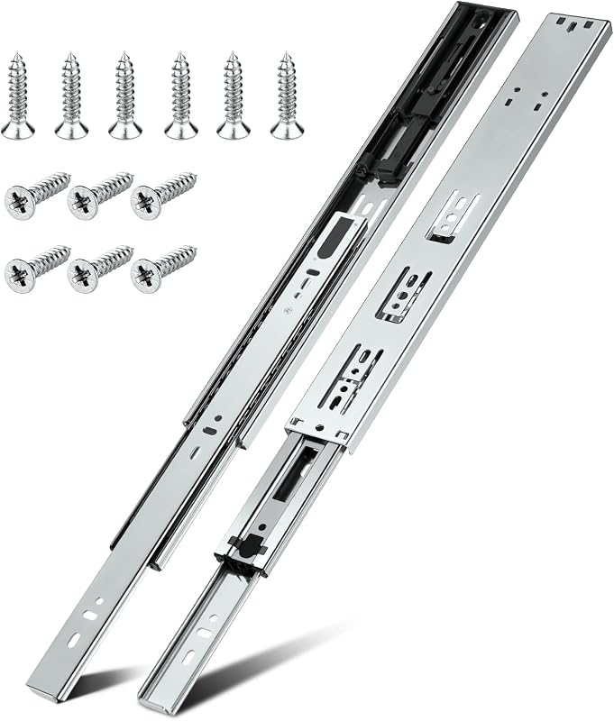 2 Pzas Guías Cajón 16" Resistentes 200lb Acero