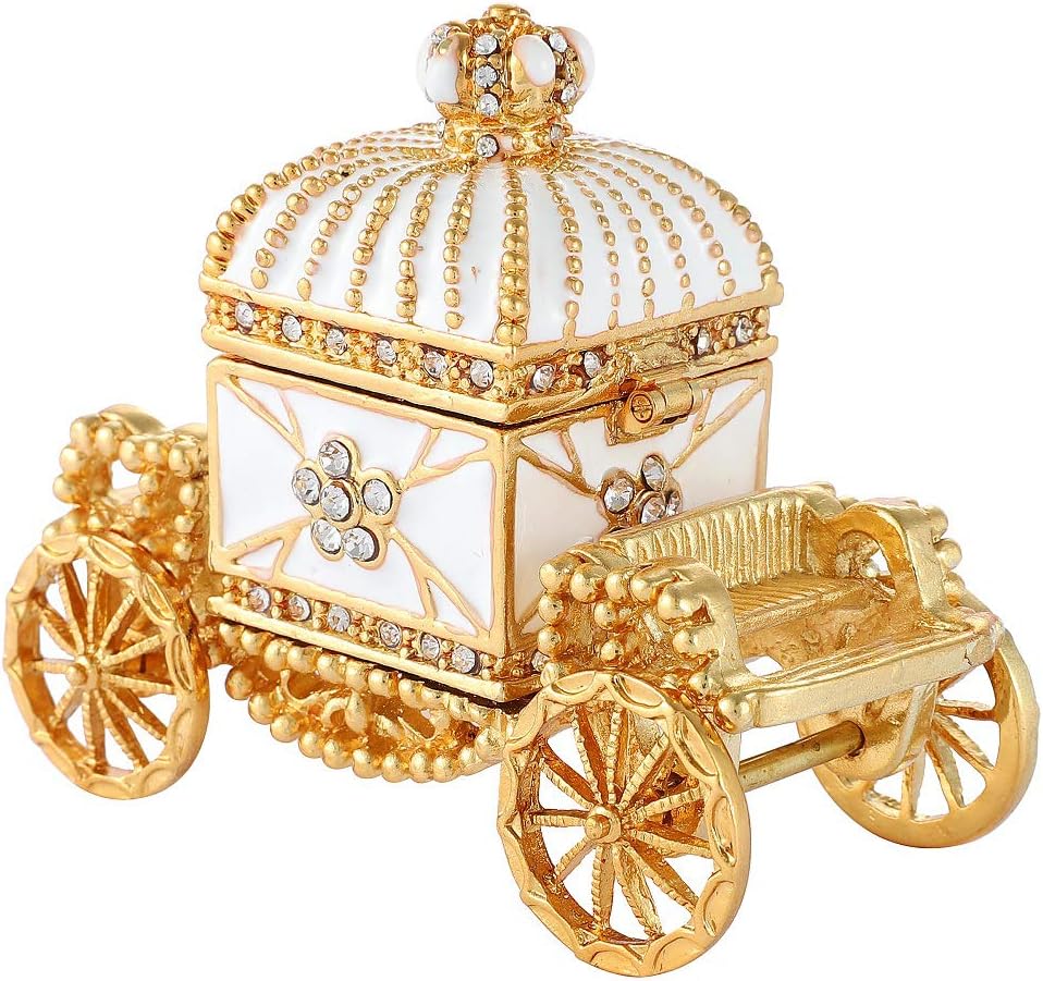Caja esmaltada estilo carruaje con bisagras regalo familiar