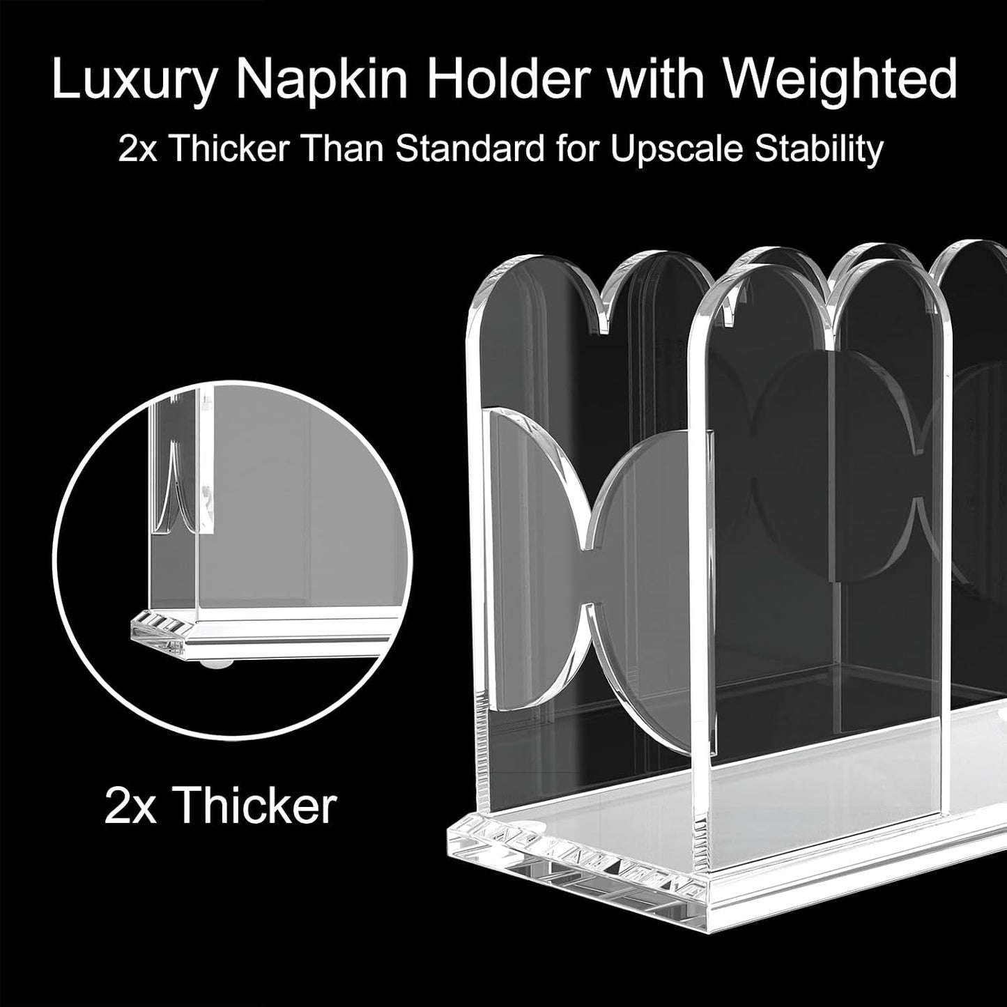 Servilletero acrílico transparente para bar baño cocina
