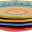 Set 4 platos cerámica postre 8.75" estilo bohemio