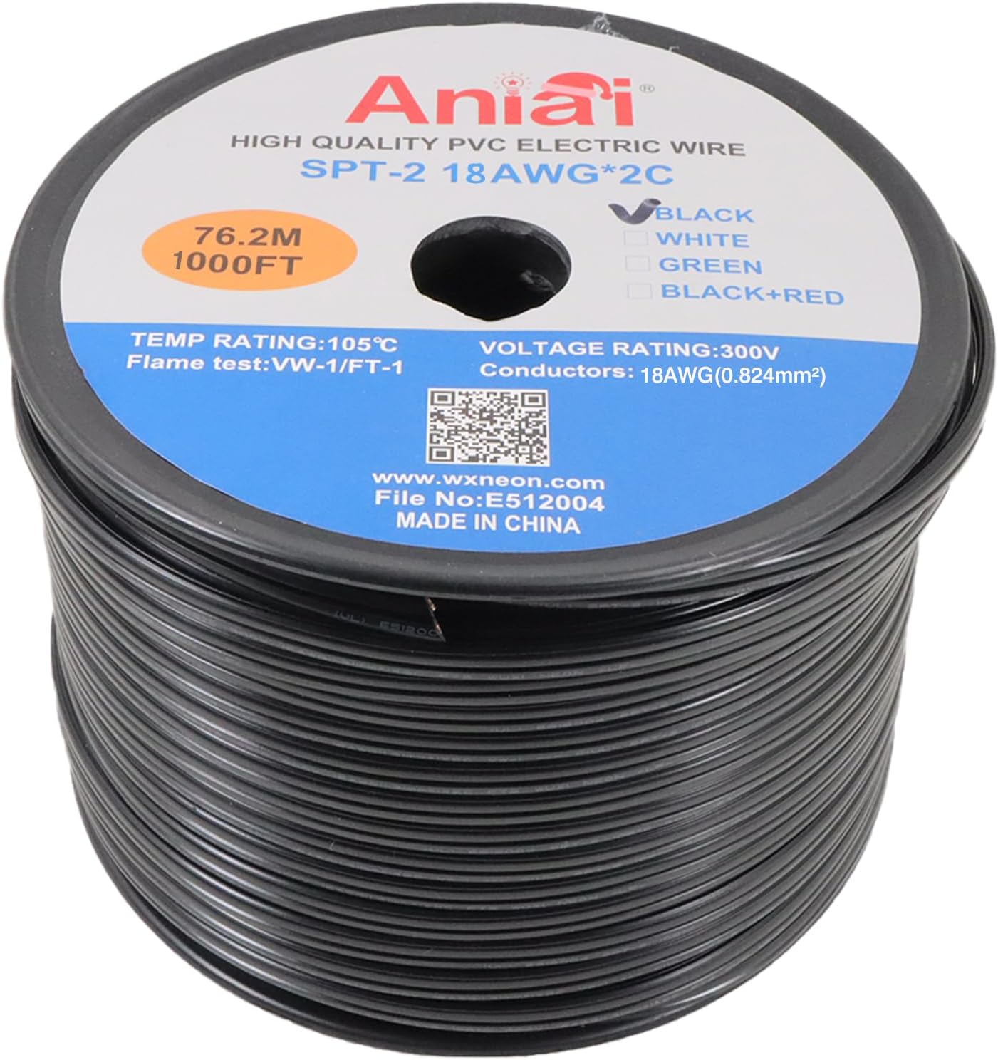 Cable Bajo Voltaje 18/2 Trenzado 1000pies para Paisajismo