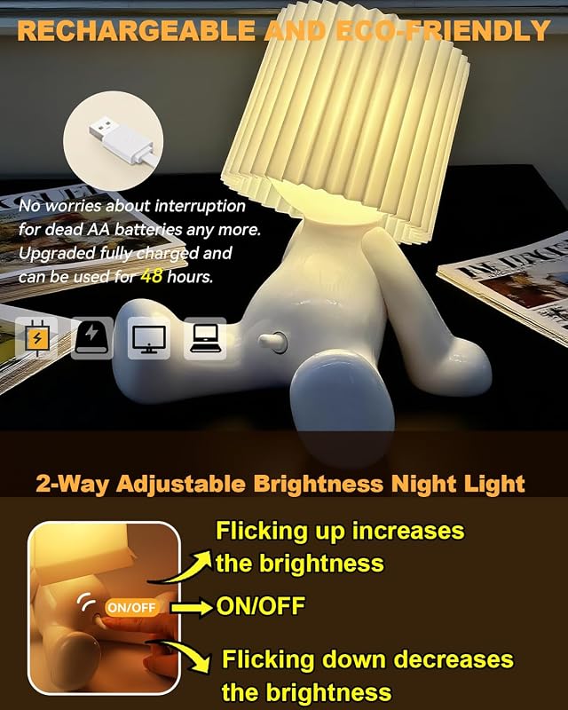Lámpara luz nocturna recargable usb con interruptor divertido