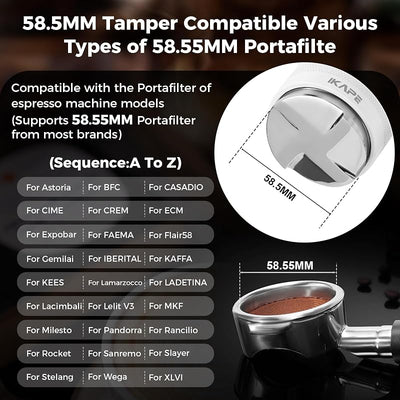 Distribuidor café 58mm prensador mano ajustable