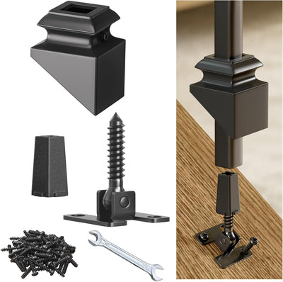20 Pzas Conectores Acero Inox para Balaustres Metal Hueco