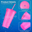 12 Vases Reutiliz. con Purpurina 24oz Rosa