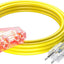 Cable extensión 10ft múltiples tomas SJTW 14 amarillo ETL