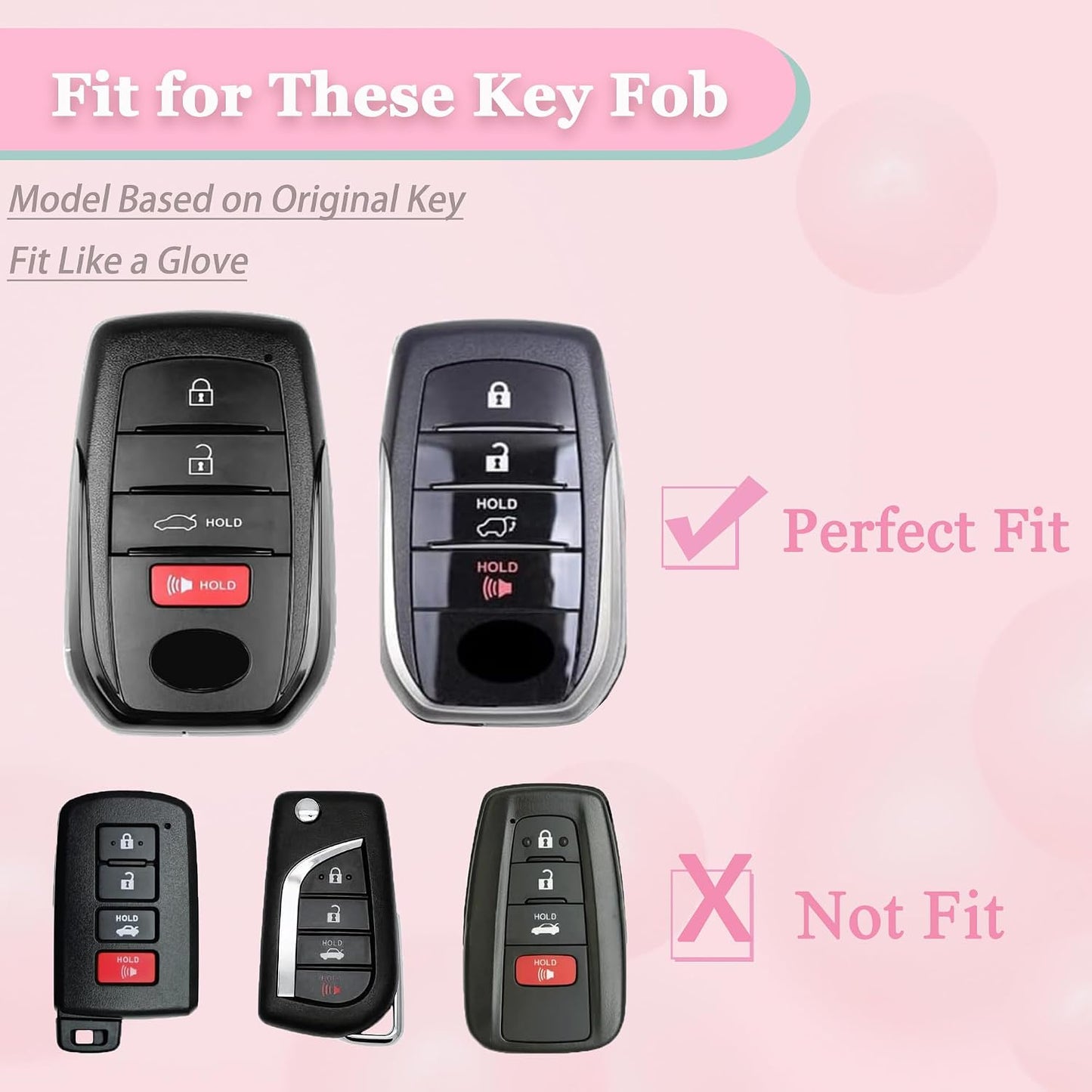 Funda llavero Toyota TPU suave 4 botones para Crown Corolla