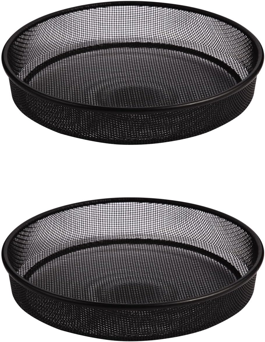 2 Bandejas Redondas Metal Alimentador Pájaros Silvestres