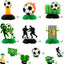 Centros mesa fútbol 3D blanco y negro 12 pzas doble cara