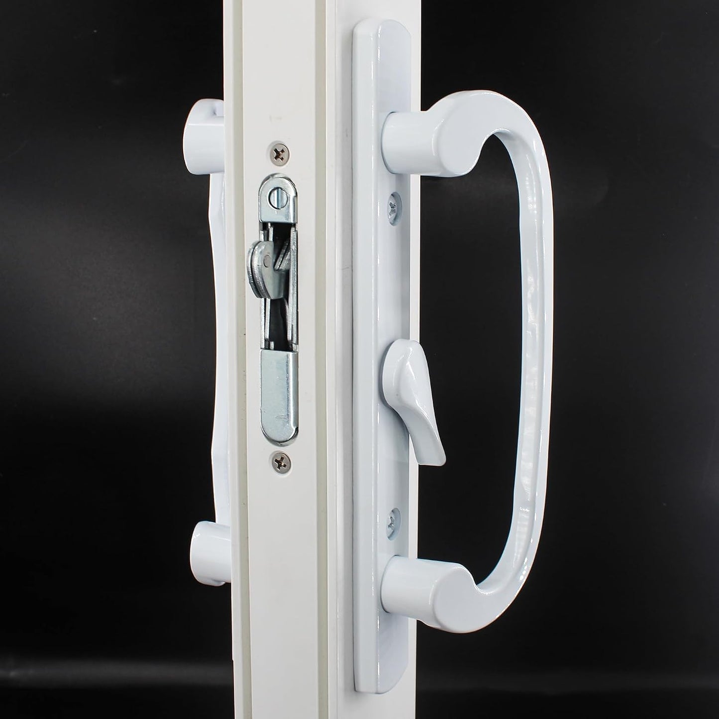 Manija puerta patio 3.9pulg espaciado 3-15/16 centrada blanco
