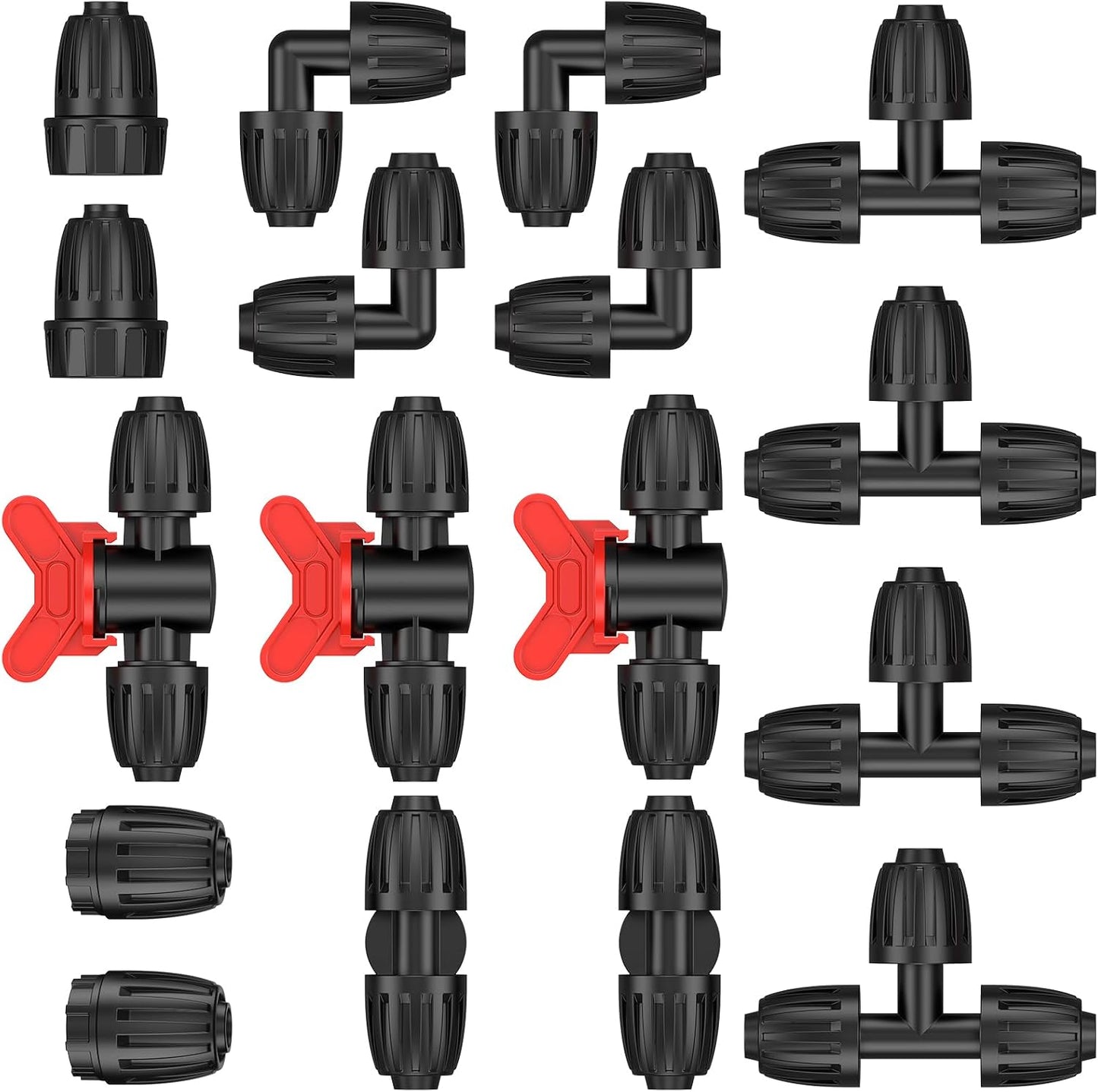 Kit 17 Pzas Riego Goteo Tubo 1/2pulg Conectores Cruces