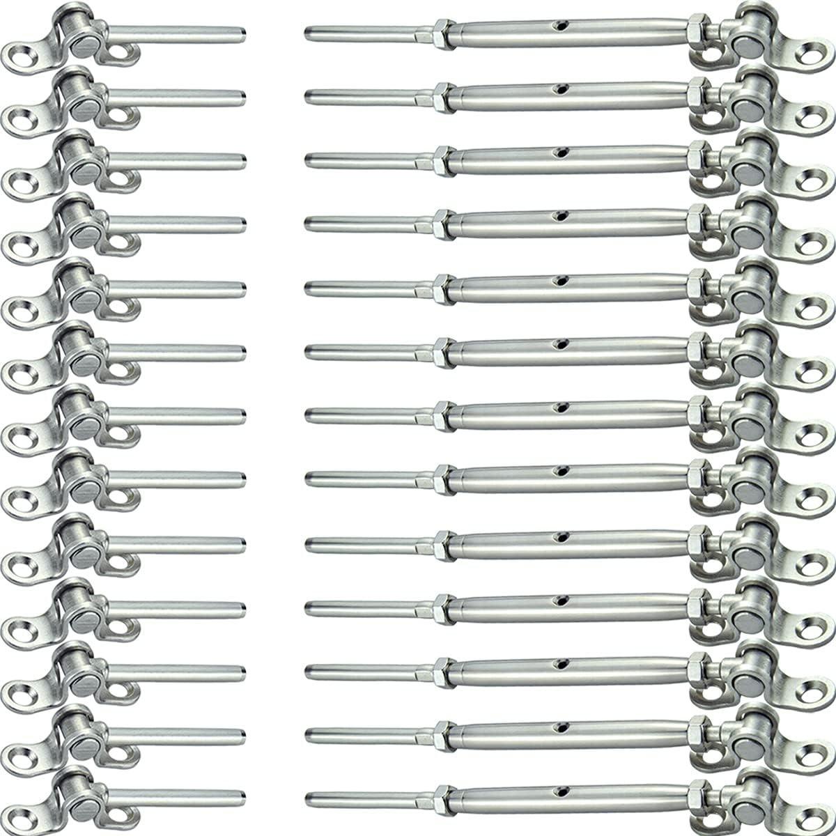 Kit barandilla cable acero inox T316 grado marino 30 pares