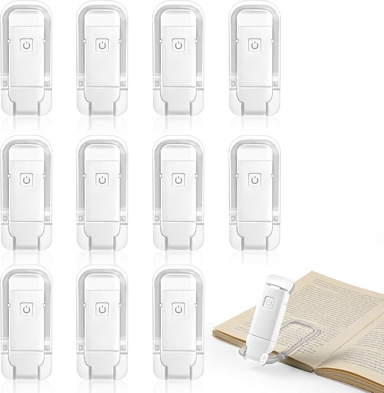 12 Luces Lectura Recargable con Clip 3 Temperaturas
