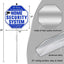Letrero seguridad patio 10x28 metal con estaca