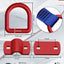 Anclajes amarre anillos D 1/2" 12000 lb placa remolque